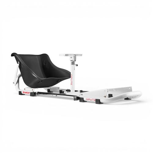 Oplite Cockpit de simulation racing - NitroKart V2 - Blanc - Ergonomique - Réglable - Immersion totale