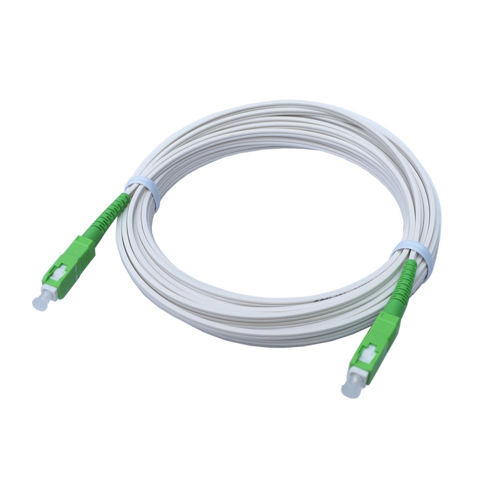 BeMatik FK86-VCFR Câble à Fibre Optique 10 M Blanc/Vert 