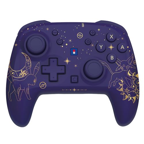 Manette sans fil Hori Horipad Turbo Espeon et Noctali Violet et Or pour Nintendo Switch 2