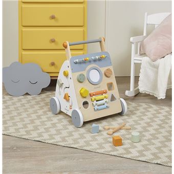 Jouet à pousser en bois Janod Chariot multi-activités Sweet Cocoon
