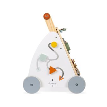 Jouet à pousser en bois Janod Chariot multi-activités Sweet Cocoon