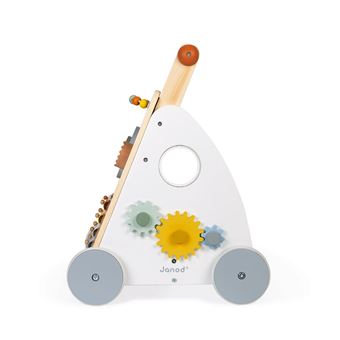 Jouet à pousser en bois Janod Chariot multi-activités Sweet Cocoon