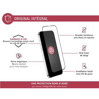 Protection Écran Verre Trempé Contours Noirs iPhone 15 Pro Max