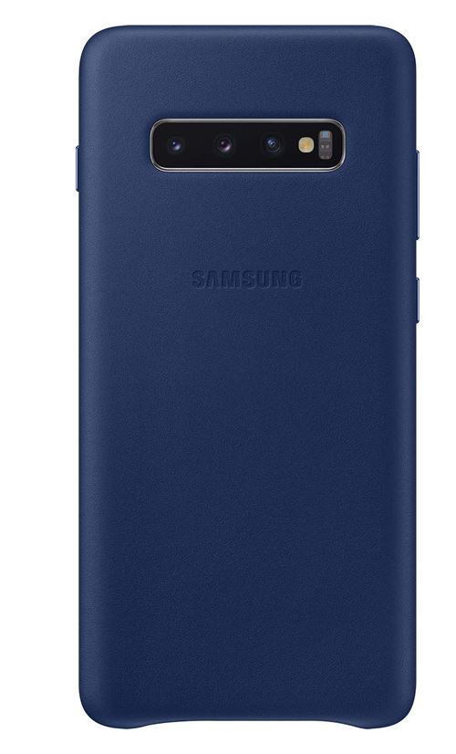 Coque en cuir Samsung Bleu marine pour Galaxy S10 Plus