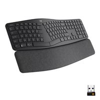 Logitech ERGO K860 - Toetsenbord - draadloos - 2.4 GHz, Bluetooth 5.0 - AZERTY - Frans - grafiet