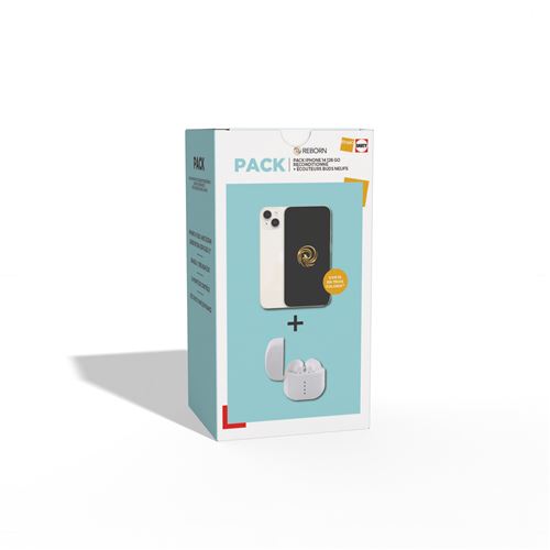 Pack Apple 14 6 1 5G Double SIM Grade A + Ecouteurs sans fil Neufs - vue 3