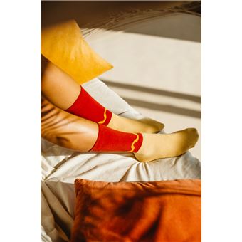 Chaussettes hautes Doiy Hot Dog Marron et Rouge