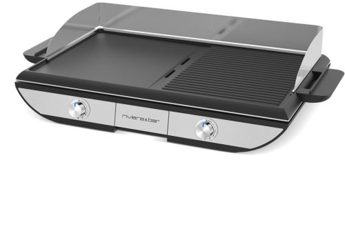 Plancha-gril amovible Riviera et Bar Précision QPL675 2300 W Noir et Gris