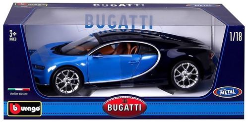 Voiture Bburago Bugatti Chiron 1:18 Bleu