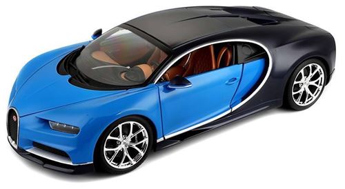 BBURAGO Voiture de collection en métal Bugatti Chiron bleue a l
