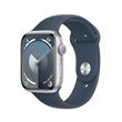 Apple Watch Series 9 GPS Boîtier en Aluminium Argenté de 45 mm avec Bracelet Sport Bleu Orage M/L