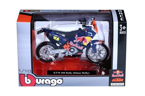 Véhicule Bburago Motocross KTM RedBull Cross & Raid 1/18 Modèle aléatoire - Bburago