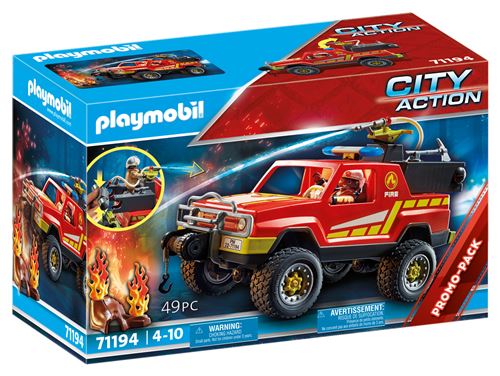 Playmobil 71194 Pick-up et pompier