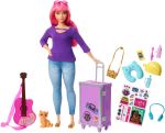 Coffret poupée Barbie Daisy avec accessoires voyage