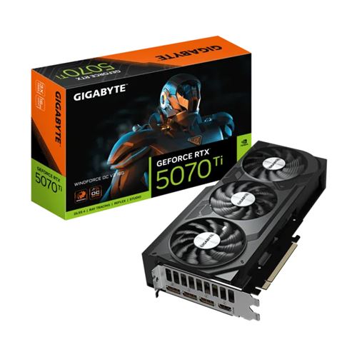 Carte Graphique GIGABYTE GeForce RTX 5070 Ti WINDFORCE OC V2 16G – 16 Go GDDR6, 256 bits, PCI-E 5.0, 2497 MHz Fréquence GPU - vue 6