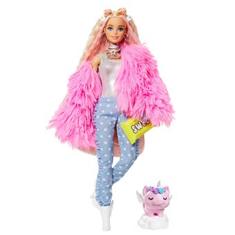 Poupee Barbie Mattel Fashionistas Extra Veste Rose Poupee Achat prix fnac