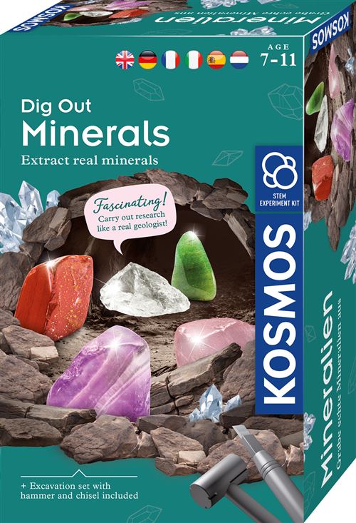 Kosmos jeu d'expérimentation Dig Out Minerals 10-pièces