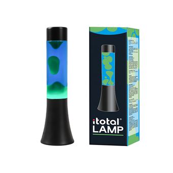 Lampe à poser Itotal Lave Base Noire Liquide Bleu et Vert 25 W 30 cm