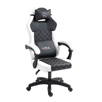 Chaise gaming Kira Katana Blanc et Noir - 1