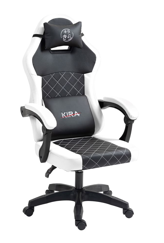 Chaise gaming Kira Katana Blanc et Noir