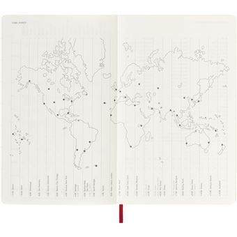 Agenda scolaire Moleskine 2022 2023 Journalier grand format Souple Rouge