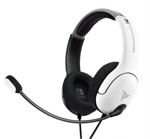 Casque filaire gaming Pdp LVL40 Noir et blanc pour Nintendo Switch