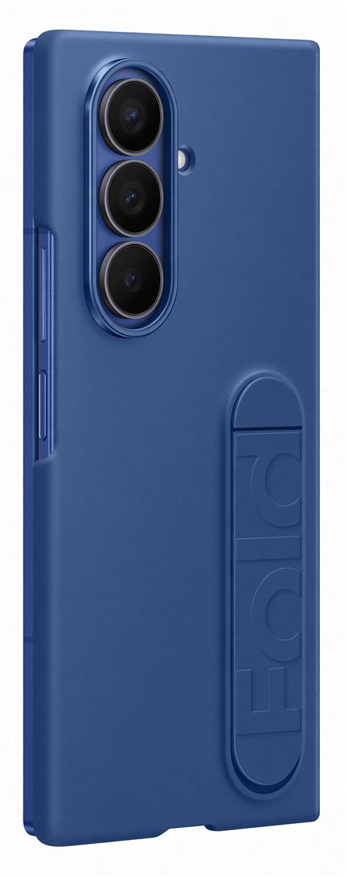 Pack coque en silicone avec support Bleu Nuit et film pour Samsung Galaxy Z Fold 7