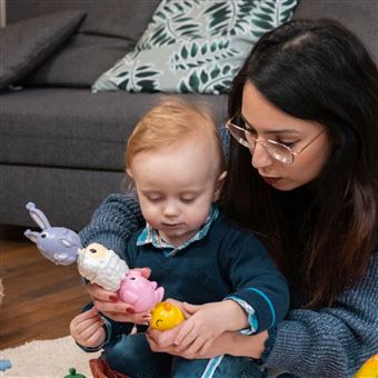 Jeu d'éveil Lalaboom Boite de perles éducatives 4 animaux 41 pièces