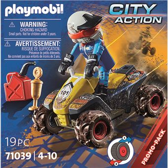 Playmobil City Action 71039 Pilote et quad