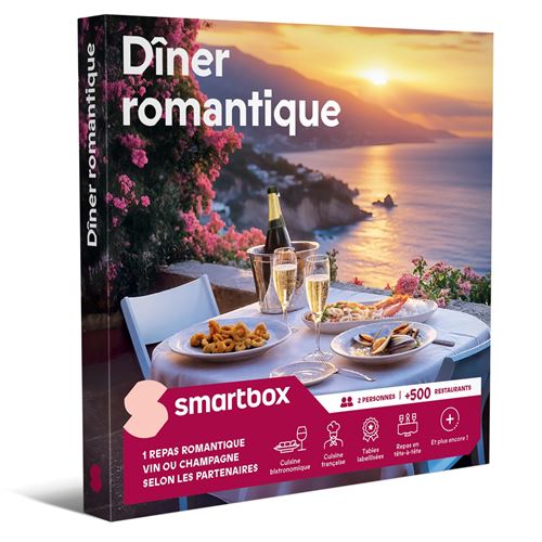 Coffret cadeau SmartBox Dîner romantique