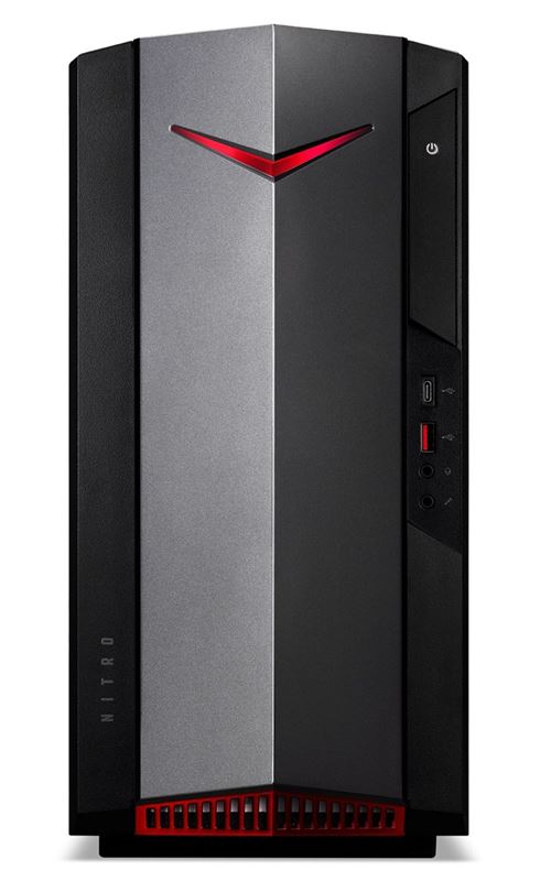 Acer Nitro 50 N50-640 - Towermodel - Core i5 12400F / 2.5 GHz - RAM 8 GB - SSD 512 GB - GF GTX 1650 - GigE - WLAN: Bluetooth 5.0, 802.11a/b/g/n/ac/ax - Win 10 Home 64 bits - monitor: geen - zwart, rood