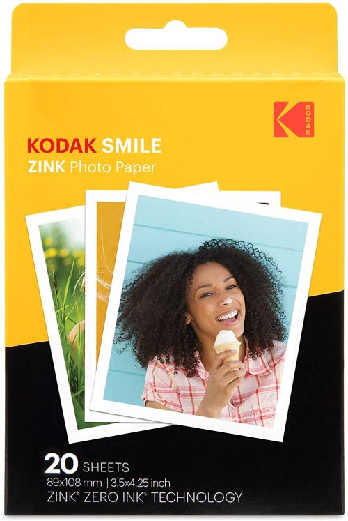 Kodak Zink - Adhésif - 50 x 76 mm 50 feuille(s) papier photo - pour Smile  Classic - Pellicule ou papier photo - Achat & prix