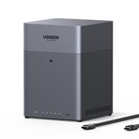 Serveur NAS Ugreen DH4300 Plus 4 baies 120 To Gris anodisé + câble HDMI