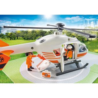 Hélicoptère Avec Équipe Médical Playmobil City