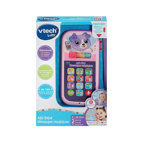 Jeu d'éveil Vtech Baby Allo bébé Messages magiques Rose