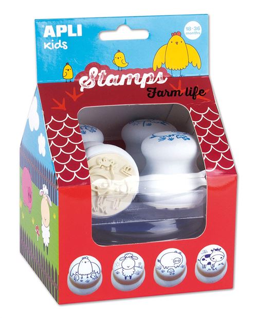 APPLI BOITE 4 TAMPONS ANIMAUX FERME