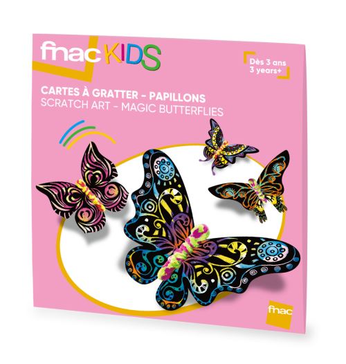 Cartes à gratter Fnac Kids Papillons magiques