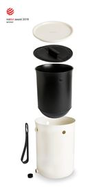 Composteur Skaza Bokashi Organko 019840008 2 9,6L avec 1 kg d'activateur Crème