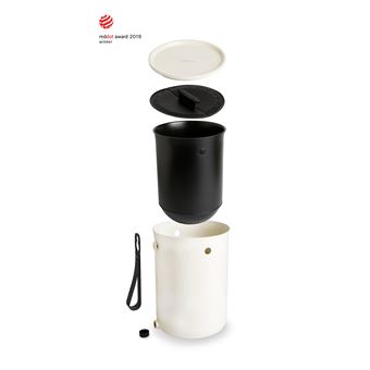 Composteur Skaza Bokashi Organko 019840008 2 9,6L avec 1 kg d'activateur Crème