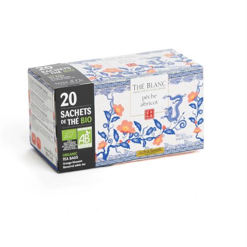20 infusettes Thé blanc bio abricot pêche