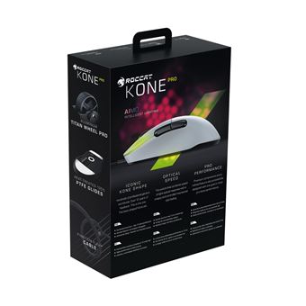 Souris Gaming sans fil Bluetooth Roccat Kone Pro Blanc