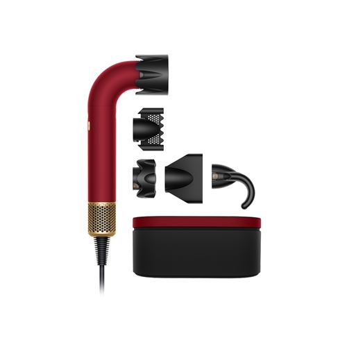 Sèche-Cheveux Dyson Supersonic R Cheveux Raides à Ondulés Velours Rouge et Or