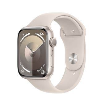 Apple Watch Series 9 (GPS) - 2e génération - 45 mm - montre intelligente avec bande sport - fluoroélastomère - taille du bracelet : M/L