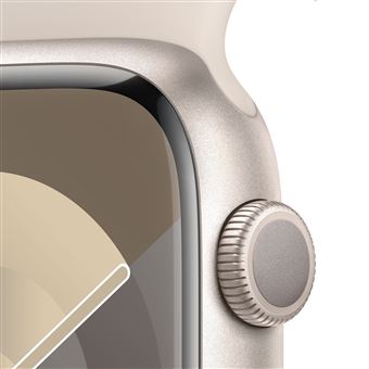 Apple Watch Series 9 (GPS) - 2e génération - 45 mm - montre intelligente avec bande sport - fluoroélastomère - taille du bracelet : M/L