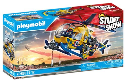 Playmobil 70833 Air Stuntshow Hélicoptère Et Équipe De Tournage
