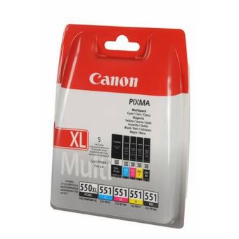 Pack de 5 cartouches d'encre canon pgi-550/cli-551 xl - 1