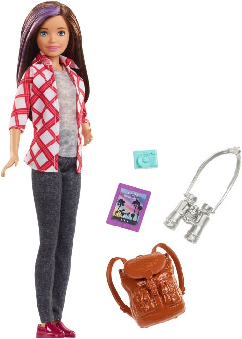 Coffret poupée Barbie Skipper avec accessoires voyage