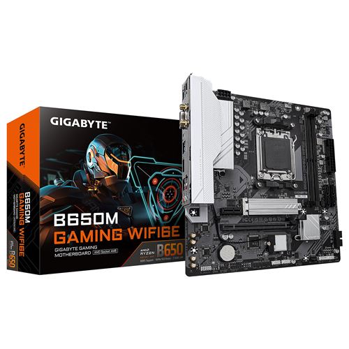 Carte mère Gigabyte B650M GAMING WIFI6E Micro ATX Socket AM5 Chipset AMD B650 Carte mère Gigabyte B650M GAMING WIFI6E Micro ATX Socket AM5 Chipset AMD B650