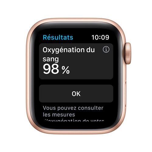 Apple Watch Series 6 GPS, 40 mm kast van goudkleurig aluminium met roze  sportband - Fnac.be - Apple Watch