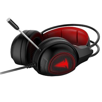 Casque filaire Gaming Alpha Omega Players Berserker Frodi pour PC/PS4/Xbox One/Nintendo Switch/Smartphone/Tablette Noir et Rouge